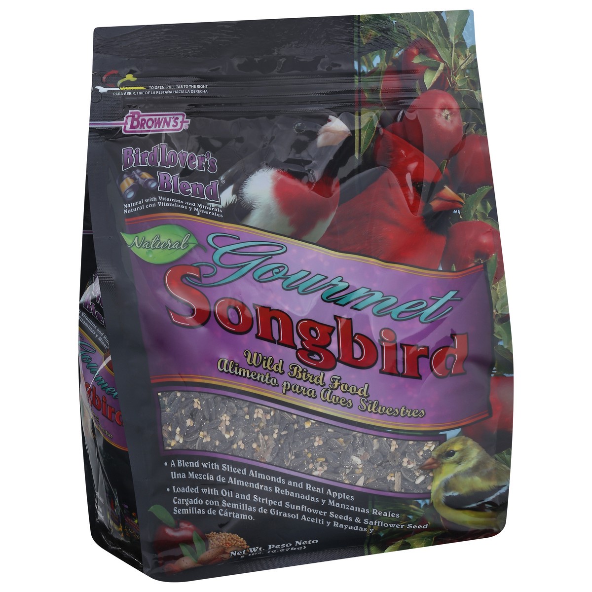 slide 6 of 14, Brown's Birdlover's Blend Wild Songbird Gourmet Bird Food 5 lb, 5 lb
