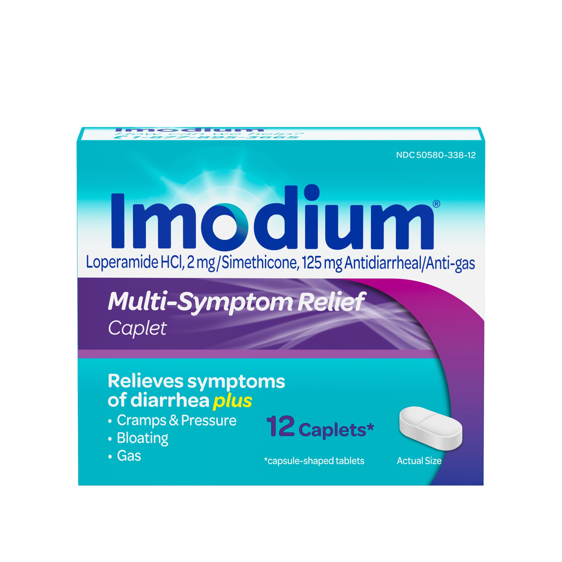 slide 9 of 9, Imodium Multi-Symptom Relief Caplets, 12 ct