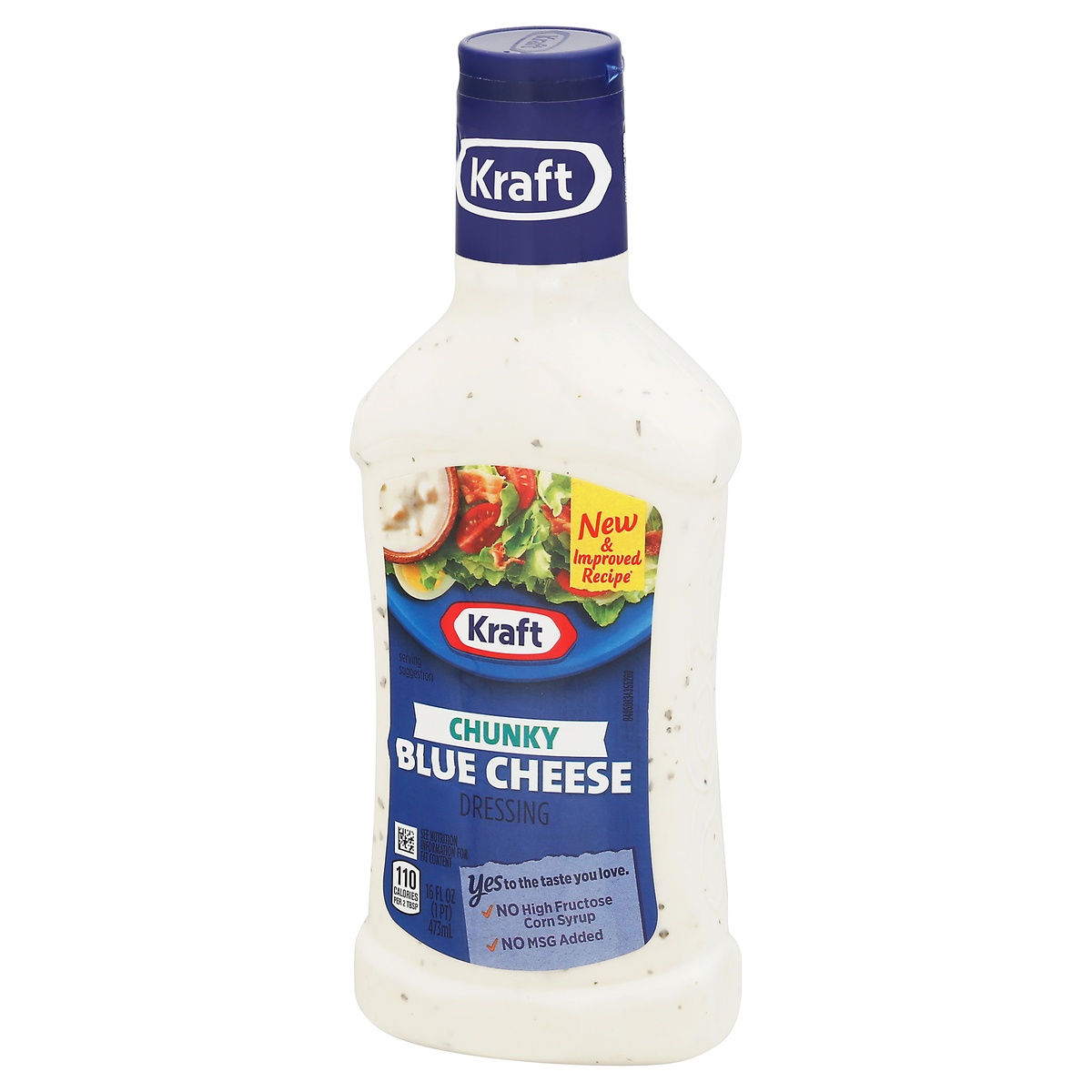 slide 3 of 11, Kraft Chunky Blue Cheese Salad Dressing, 16 fl oz