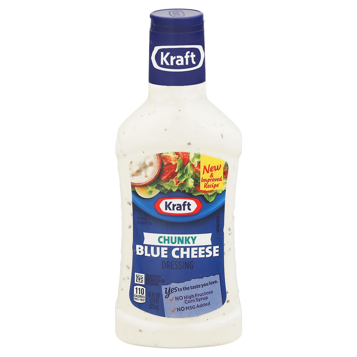 slide 1 of 11, Kraft Chunky Blue Cheese Salad Dressing, 16 fl oz