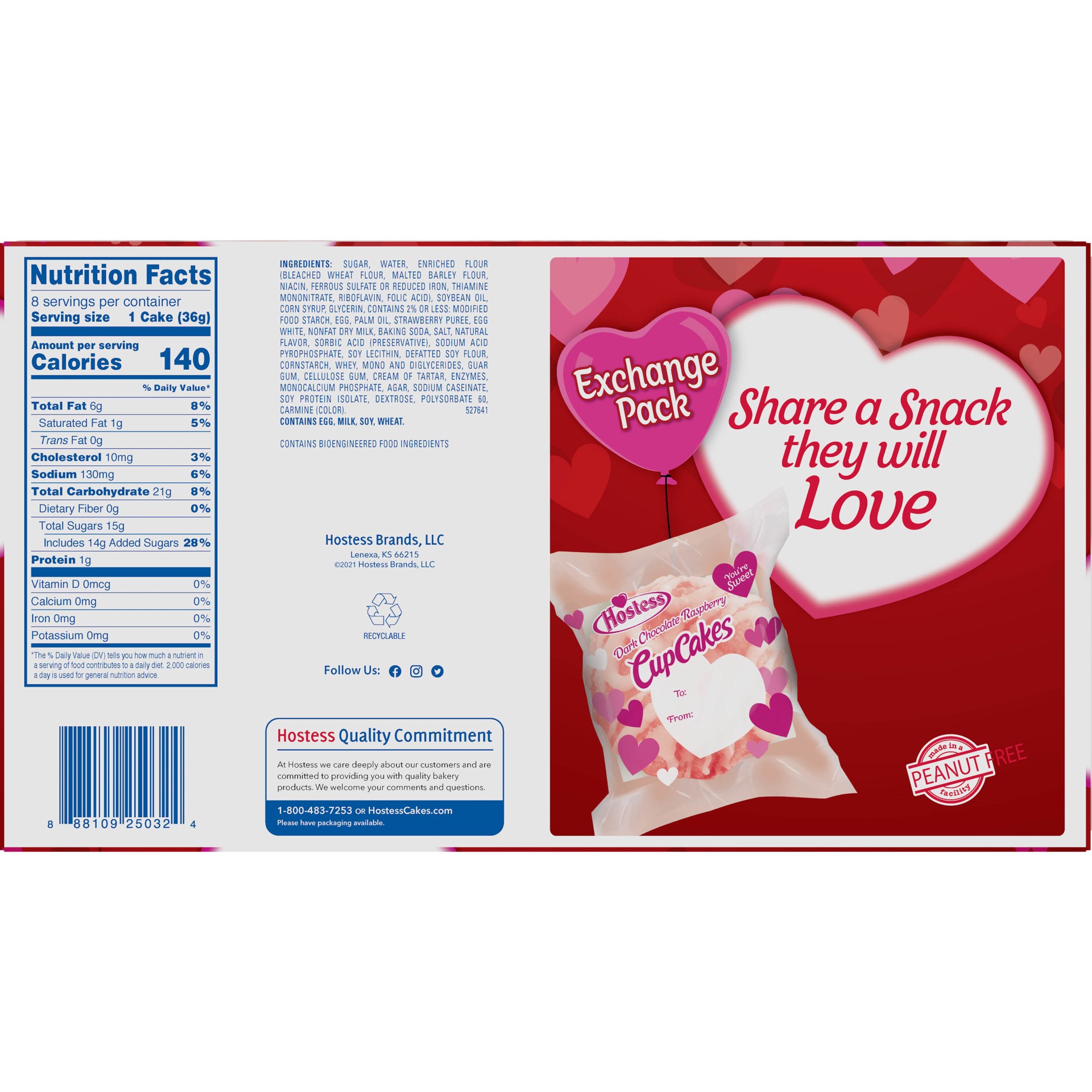 slide 2 of 5, HOSTESS Valentine's Strawberry Cheesecake Baby Bundts, with Natural Flavors, 8 Count, 10 oz, 10 oz