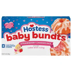 HOSTESS Valentine's Strawberry Cheesecake Baby Bundts, 8 Count, 10 oz