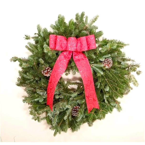 slide 1 of 1, 22" Decorated Wreath, 1 ct