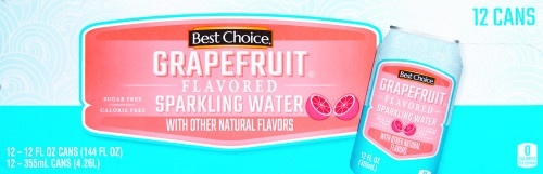 slide 1 of 1, Best Choice Grapefruit Sparkling Water, 12 ct; 12 fl oz