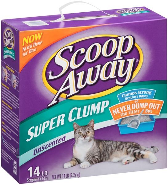 slide 1 of 1, Scoop Away Clumping Cat Litter, Unscented, 14 lb