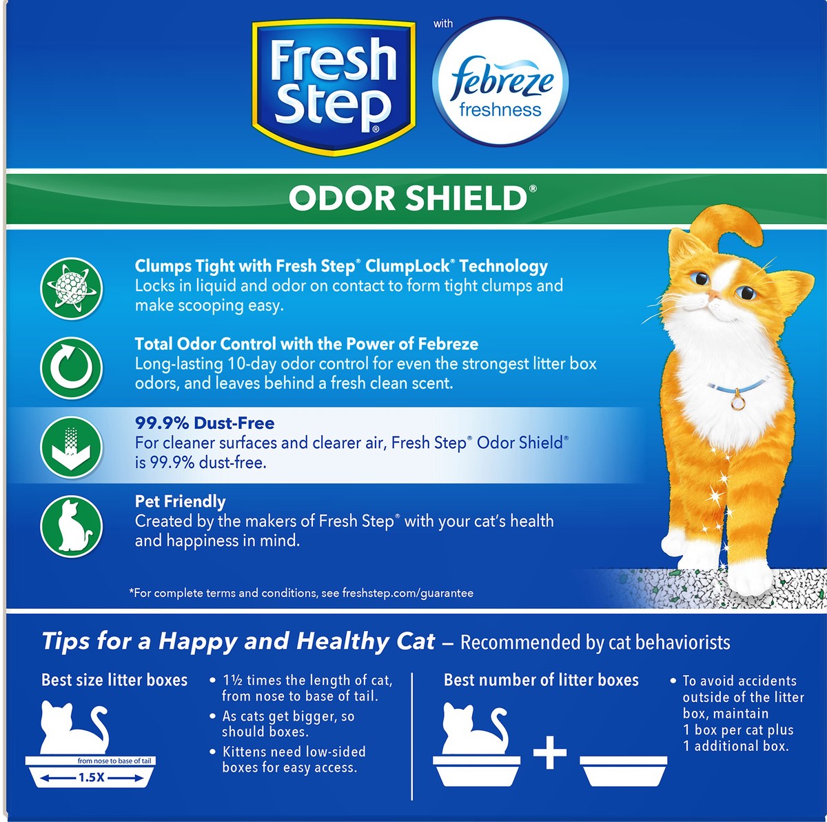 slide 2 of 8, Fresh Step Odor Shield With Febreze Freshness Clumping Cat Litter 7 lb, 7 lb