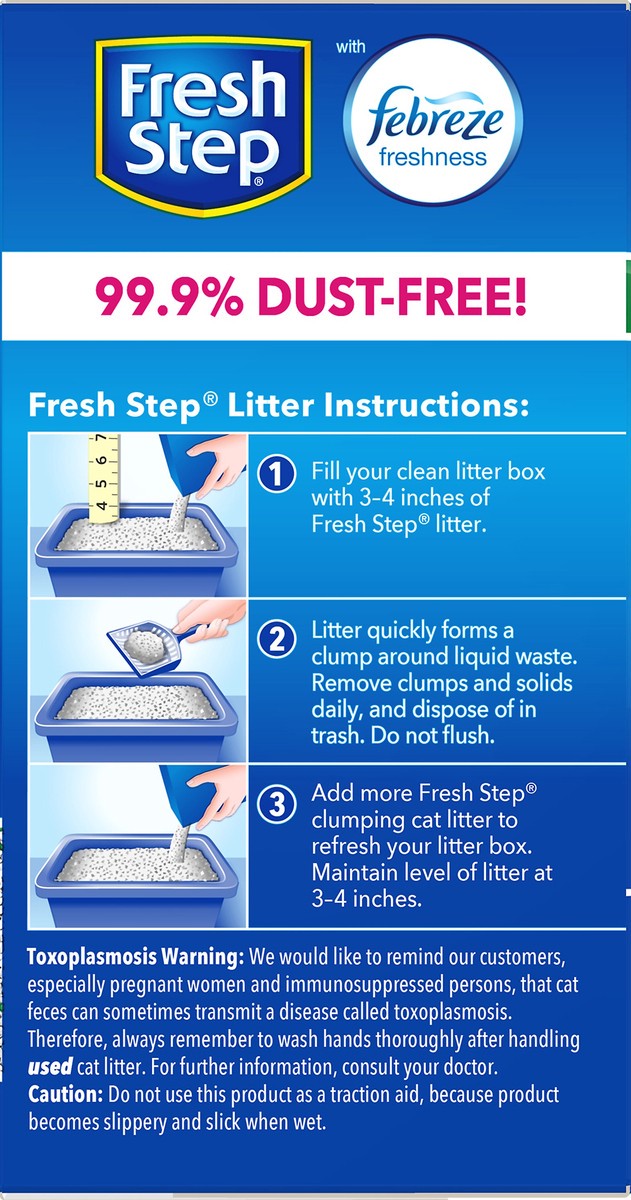 slide 5 of 8, Fresh Step Odor Shield With Febreze Freshness Clumping Cat Litter 7 lb, 7 lb