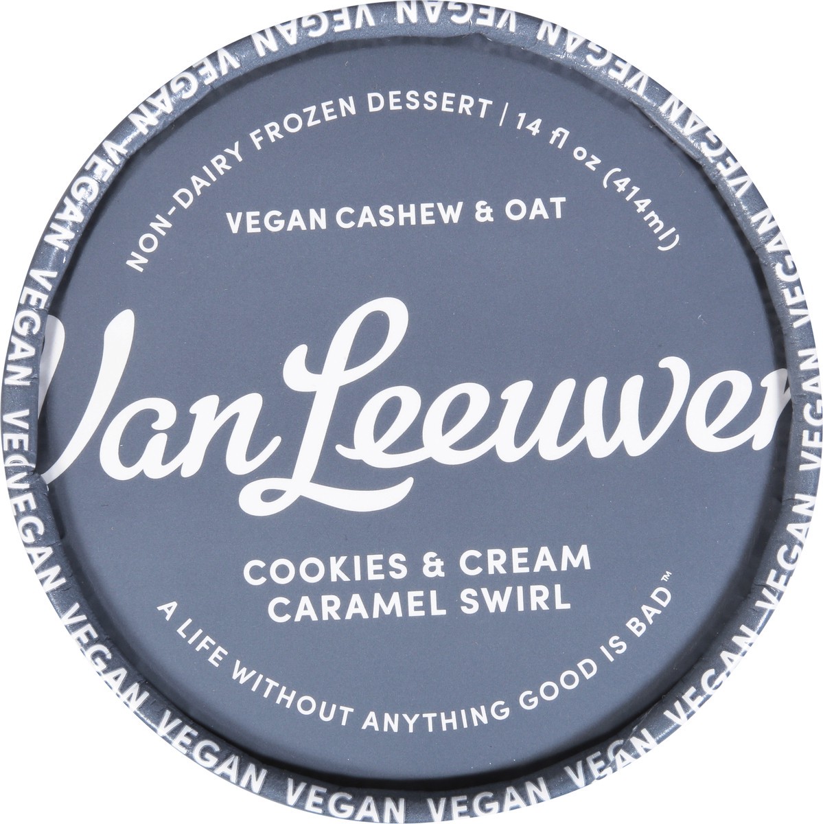 slide 9 of 9, Van Leeuwen Non-Dairy Cookies & Cream Caramel Swirl Frozen Dessert 14 fl oz, 14 fl oz