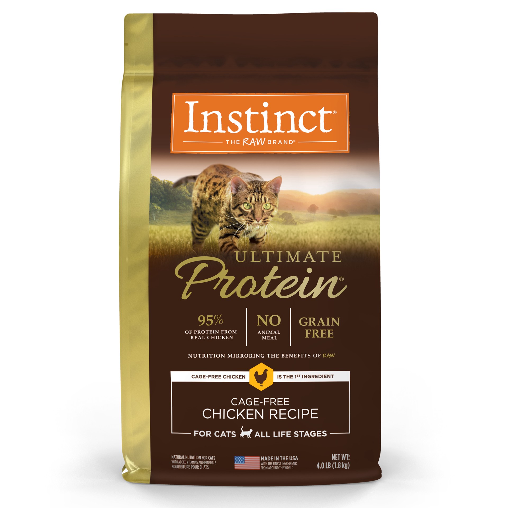 slide 1 of 10, Instinct Ultimate Protein Chicken Dry Cat Food, 4 lb. Bag, 4 lb