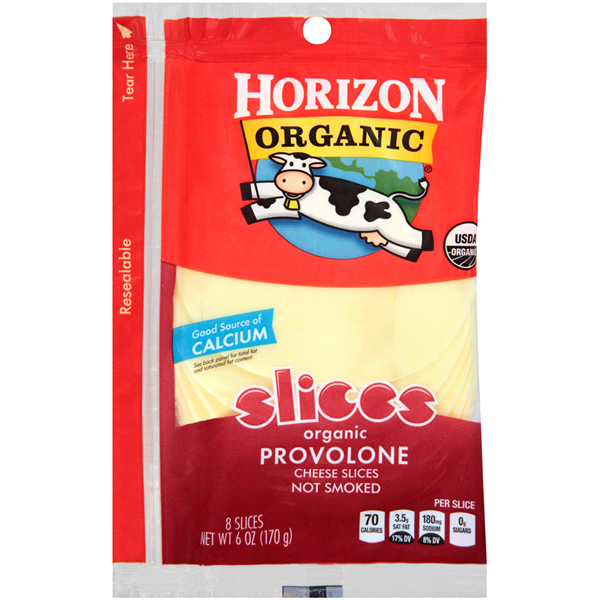 slide 1 of 1, Horizon Organic Cheese - Organic Provolone Slices, 6 oz