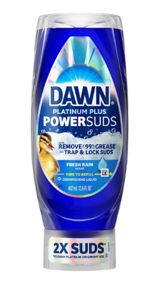 slide 1 of 1, Dawn® Platinum Plus Dishwashing Liquid Fresh Rain Scent, 13.6 fl oz