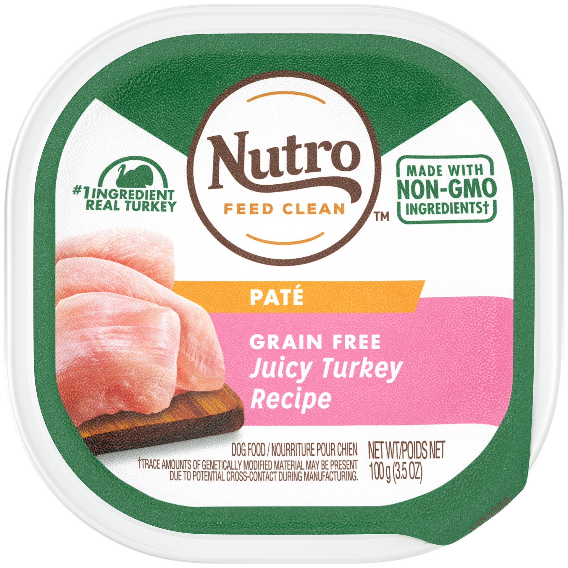 slide 1 of 1, NUTRO ULTRA High Protein Natural Grain Free Wet Dog Food Paté Juicy Turkey Recipe, 3.5 oz