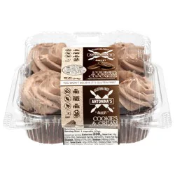 Antoninas Gluten Free Cookies And Cream Cupcakes - 4 count - 10.5 oz