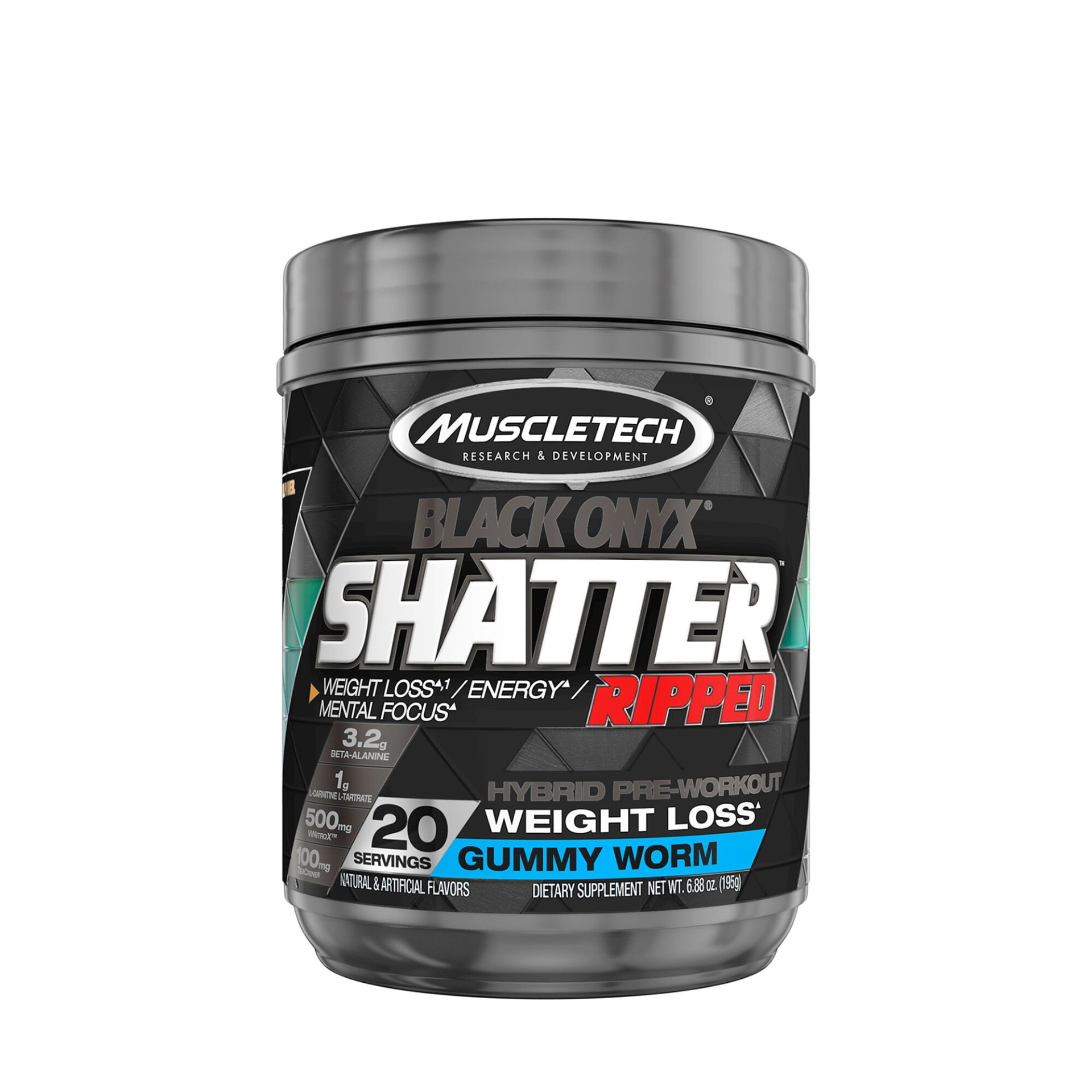 slide 1 of 1, MuscleTech Shatter Ripped Black Onyx - Gummy Worm, 1 ct