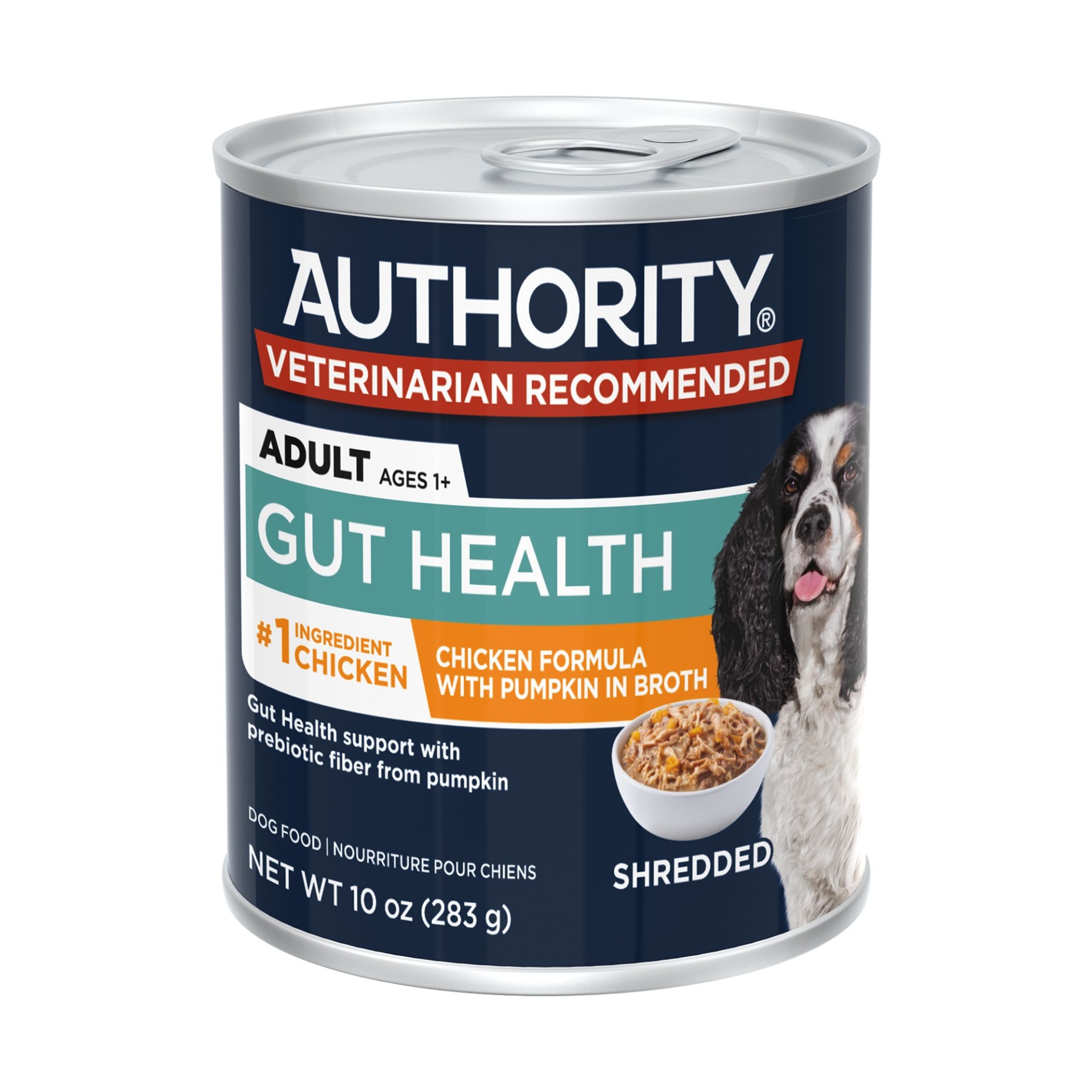 slide 1 of 1, Authority Gut Health All Life Stage Wet Dog Food, 10 oz