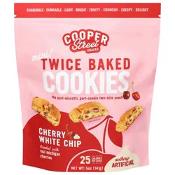 Cooper Street Cookies Cookies Twice Baked Cherry White Chip Mini Cookies 5 oz