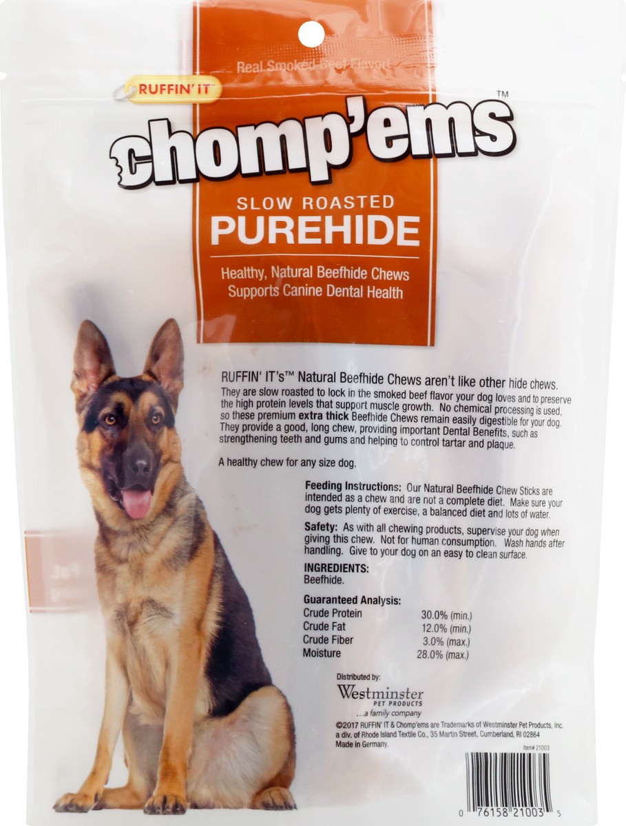 slide 9 of 9, Ruffin' It Chompems Purehide Sticks - 8.5 OZ, 8.5 oz
