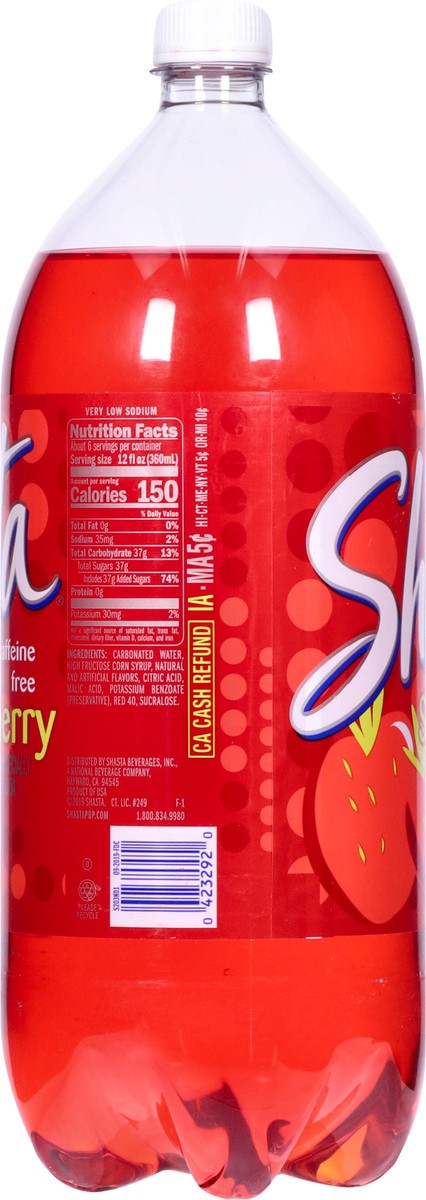 slide 5 of 13, Shasta Caffeine Free Strawberry Soda - 2 liter, 2 liter