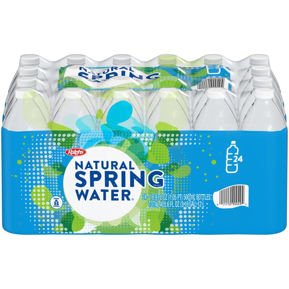 slide 1 of 2, Ralph's Natural Spring Water - 24 ct; 16.9 fl oz, 24 ct; 16.9 fl oz