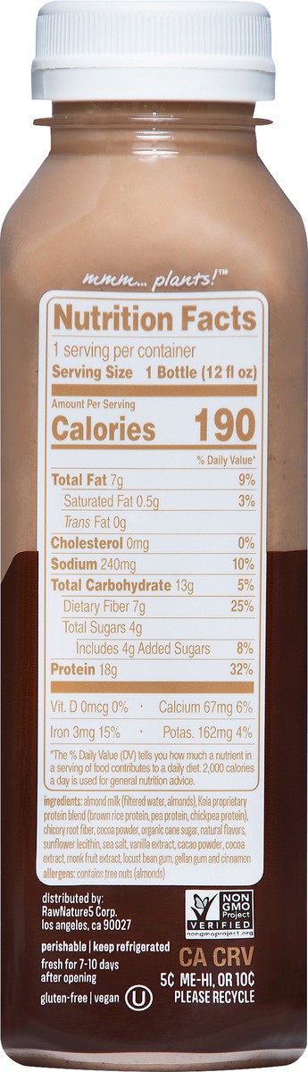 slide 2 of 7, Koia Protein - Cacao Bean - Ready To Drink Protein Shake- 12 oz, 12 oz