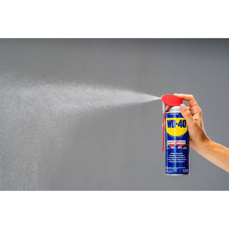 slide 4 of 9, WD-40 12oz Industrial Lubricants Multi-Use Product with Smart Straw Spray, 12 oz