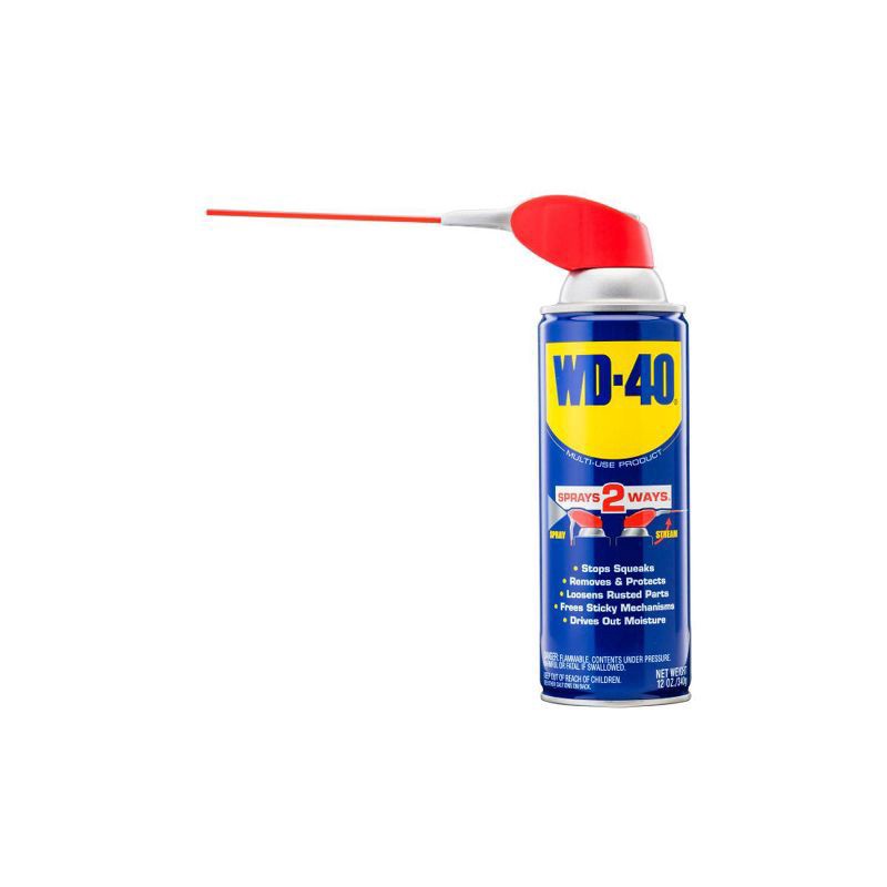 slide 9 of 9, WD-40 12oz Industrial Lubricants Multi-Use Product with Smart Straw Spray, 12 oz