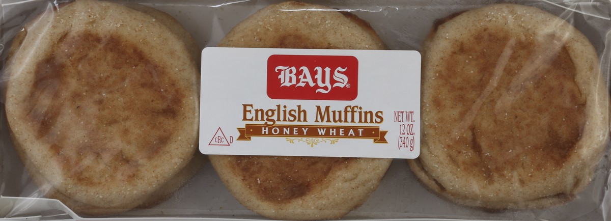 slide 2 of 4, Bays English Muffins, Honey Wheat, 12 oz