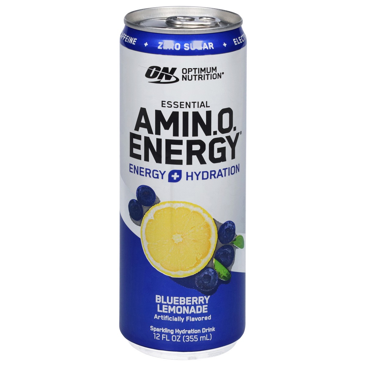 slide 1 of 9, Optimum Nutrition Essential Amin.o. Energy Energy + Hydration Blueberry Lemonade Sparkling Hydration Drink 12 fl oz, 12 oz