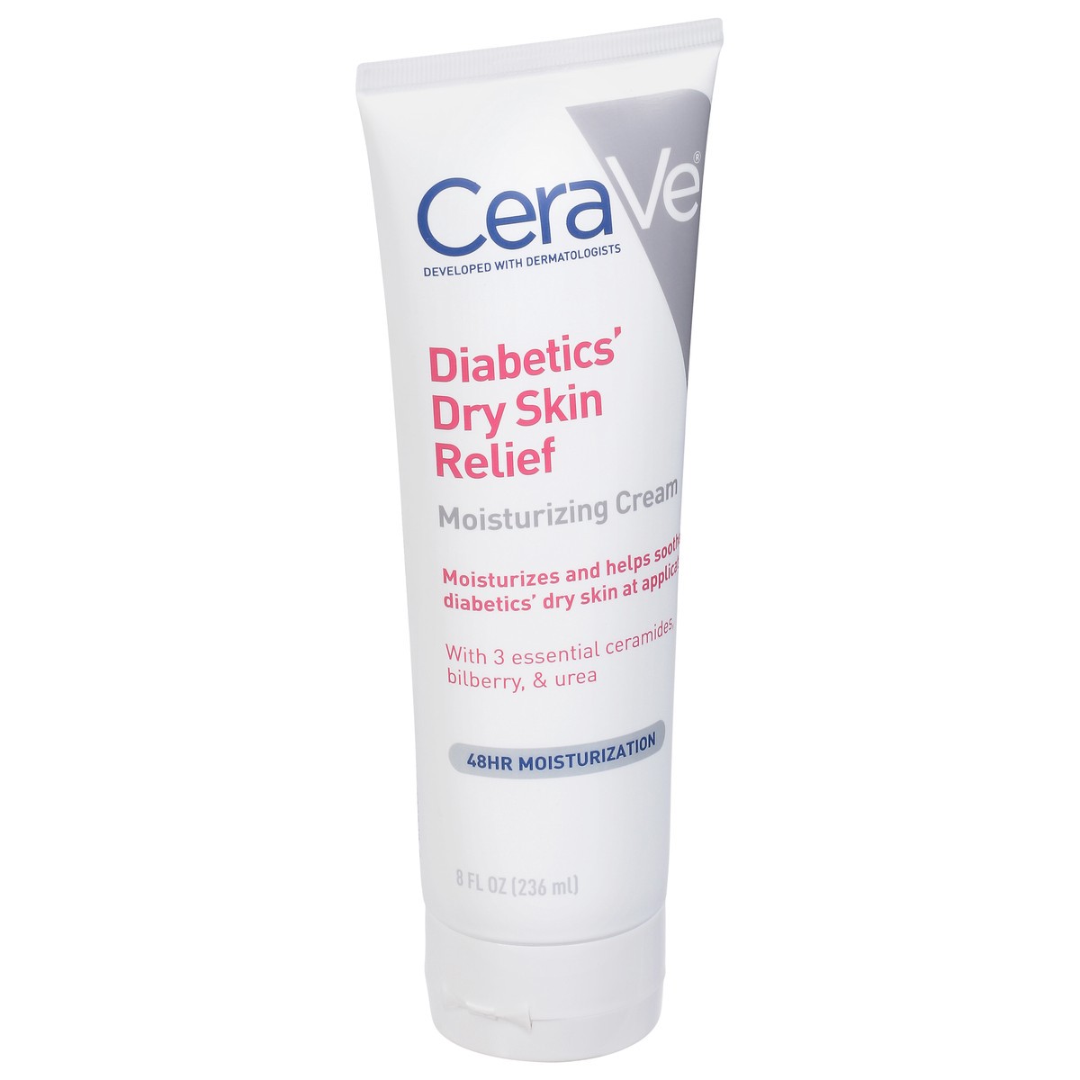 slide 6 of 10, CeraVe 48 Hr Diabetics Dry Skin Relief Moisturizing Cream 8 fl oz, 8 fl oz