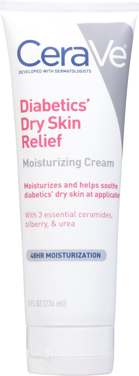 slide 5 of 10, CeraVe 48 Hr Diabetics Dry Skin Relief Moisturizing Cream 8 fl oz, 8 fl oz