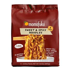 Momofuku Sweet & Spicy Noodles, 4 x 3.53 oz Packs
