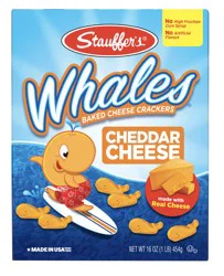 Stauffer's Whales Cheddar 16oz, Baked Cheese Crackers