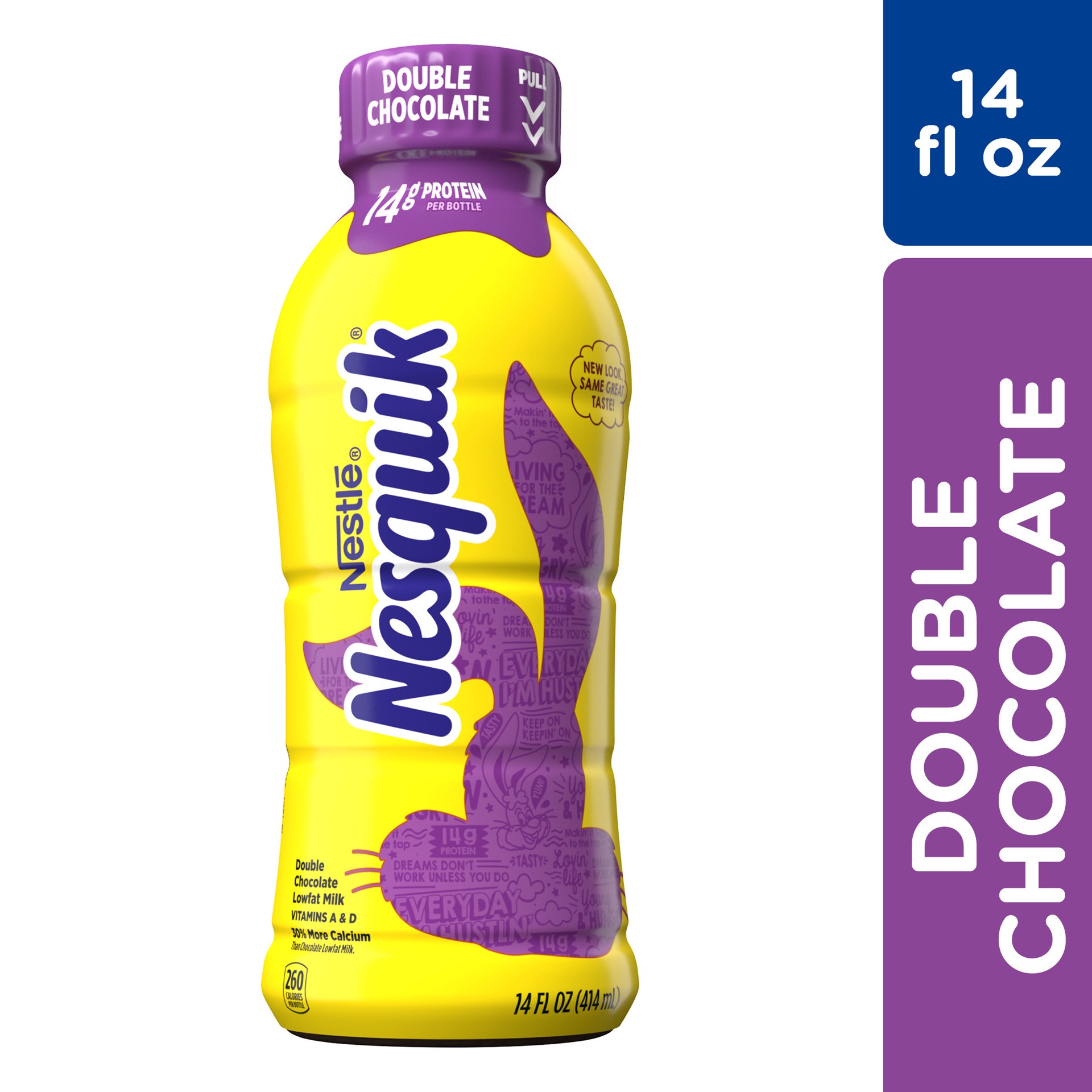 slide 1 of 9, Nesquik Fudge Brownie Lowfat Milk, Ready to Drink, 14 oz