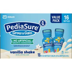 PediaSure Grow & Gain Kids’ Nutritional Shake Vanilla Ready-to-Drink 8 fl oz Bottles