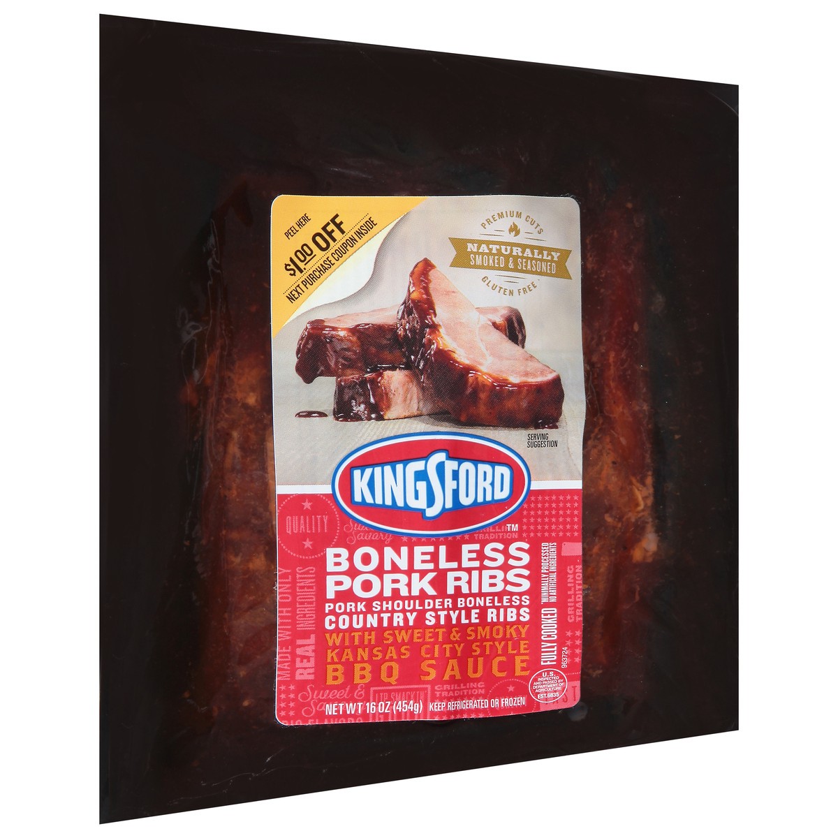 slide 5 of 14, Kingsford Boneless Country Style Pork Ribs 16 oz, 16 oz