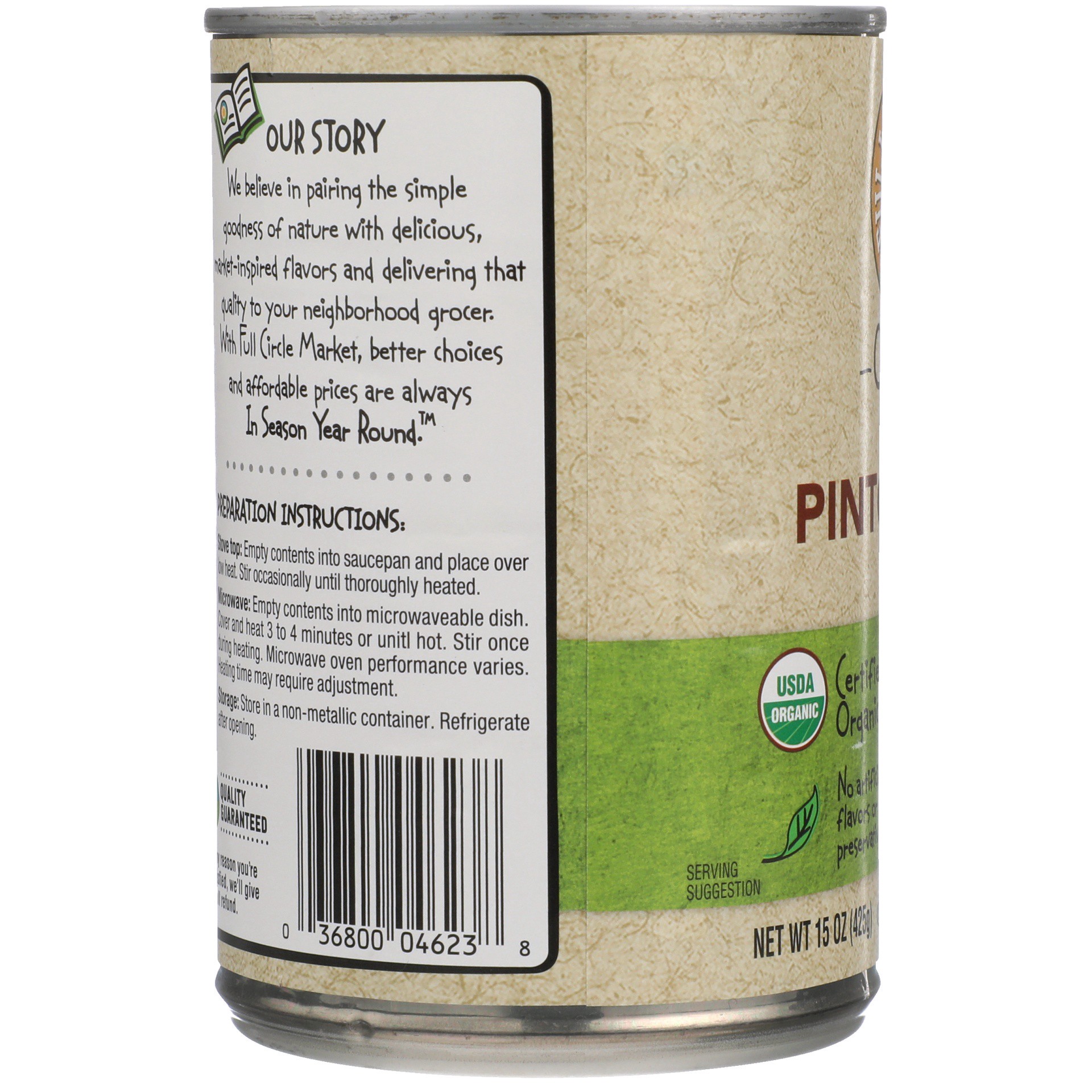 slide 6 of 6, Full Circle Market Organic Pinto Beans, 15 oz