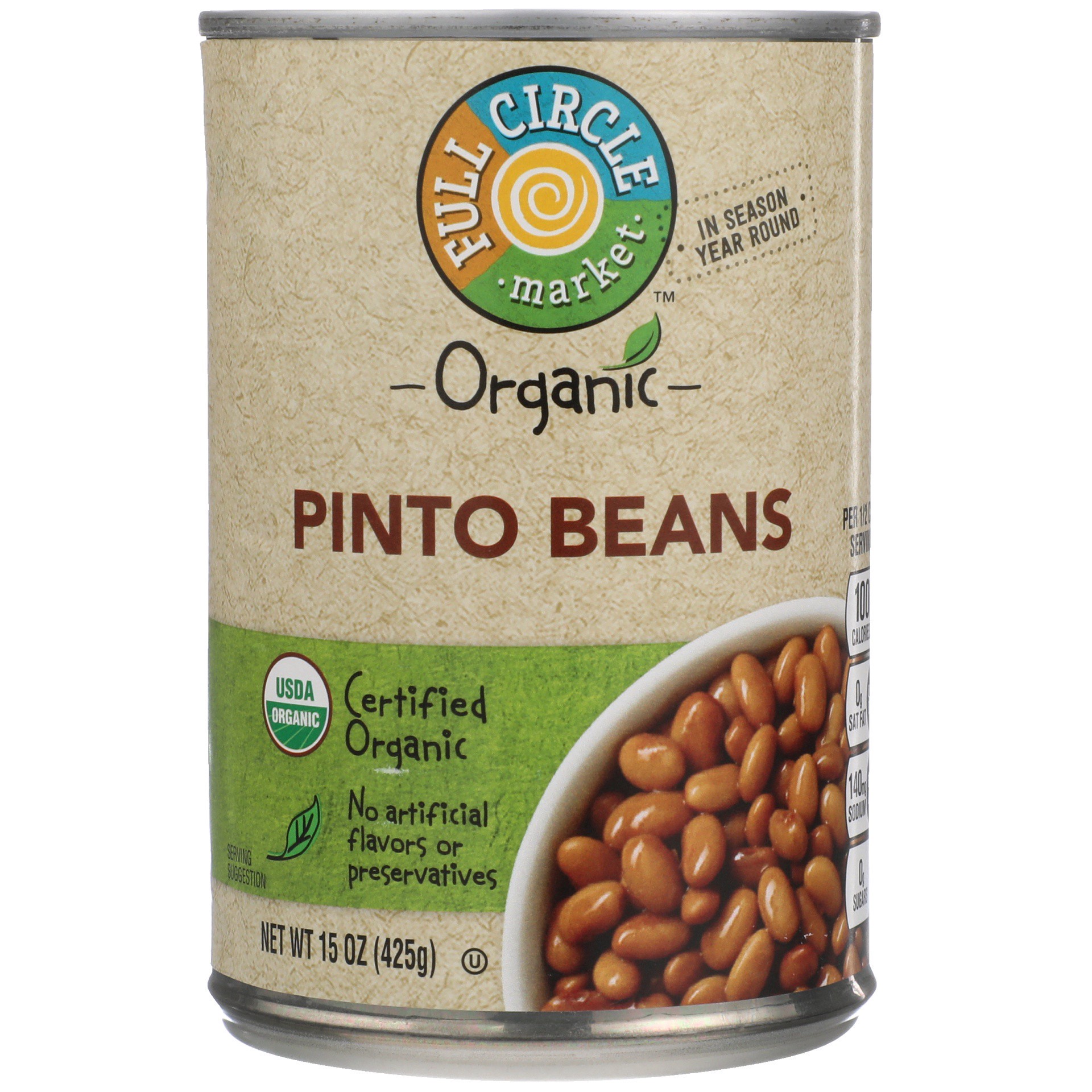 slide 1 of 6, Full Circle Market Organic Pinto Beans, 15 oz