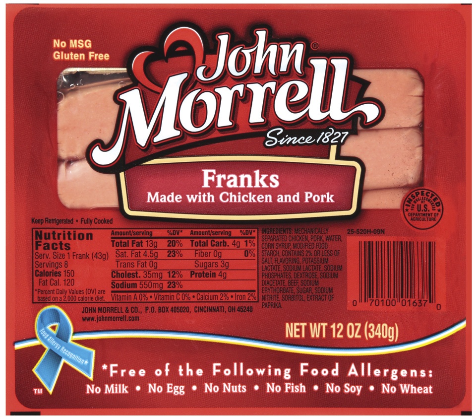 John Morrell Hot Dogs Made With Chicken Pork 12 oz Shipt