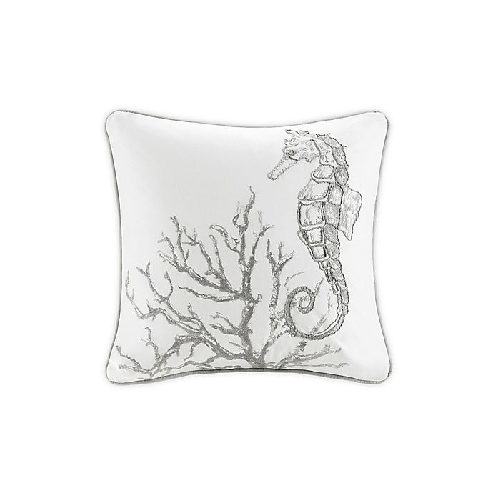 slide 1 of 1, Harbor House Sea Breeze Square Throw Pillow - White, 1 ct