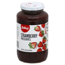 Raleys Raley's Strawberry Preserves 32 Oz