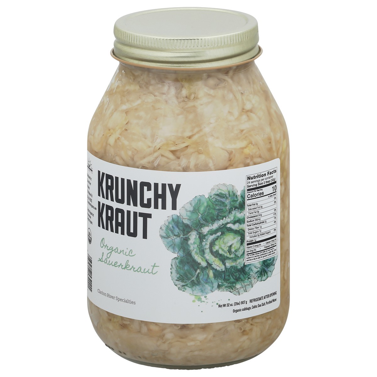 slide 4 of 13, Clarion River Specialties Organic Sauerkraut 32 oz, 16 oz
