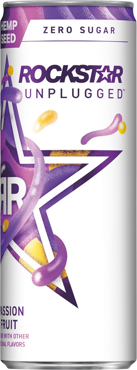 slide 2 of 10, Rockstar Unplugged Sugar Free Energy Drink Passion Fruit 12 Fl Oz Can, 