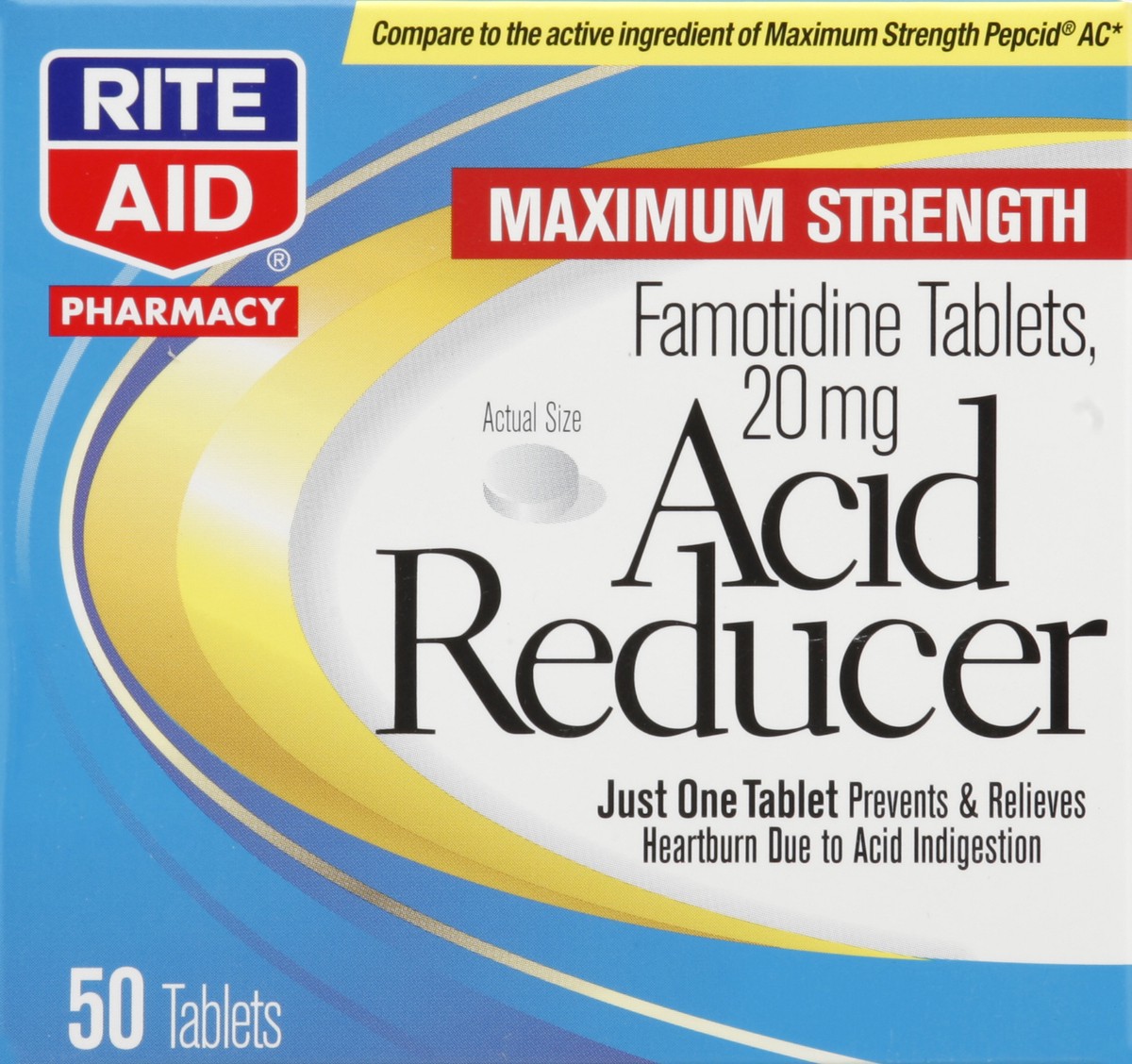 slide 3 of 5, Rite Aid Ra Acid Red Fam, 50 ct