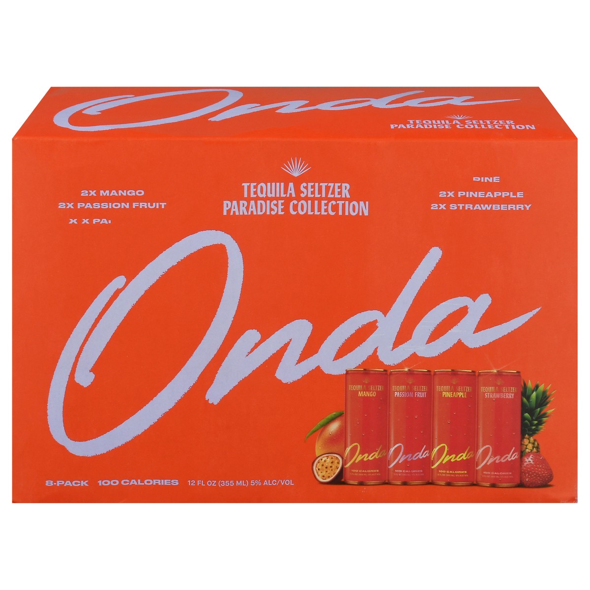 slide 1 of 9, Onda Sparkling Paradise Tequila Hard Seltzer, 96 fl oz