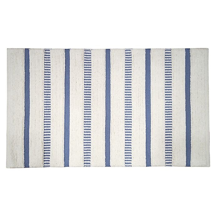 slide 1 of 2, Bee & Willow Home Bee & Willow Coastal Stripe Bath Rug - Blue'', 21 in x 34 in