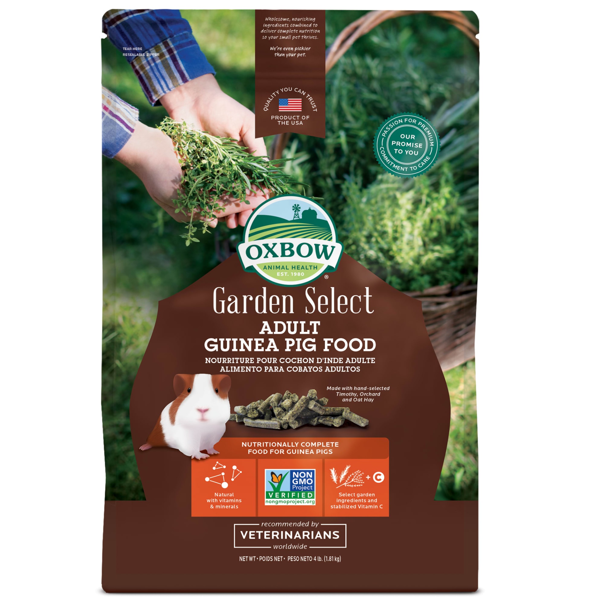 slide 1 of 1, Oxbow Garden Select Fortified Food for Guinea Pigs, 4 lb