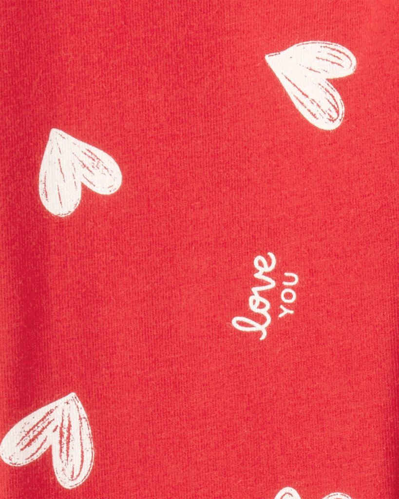 slide 2 of 3, Carters Girls Heart Pull-On Stretch Leggings Red 12, 1 ct