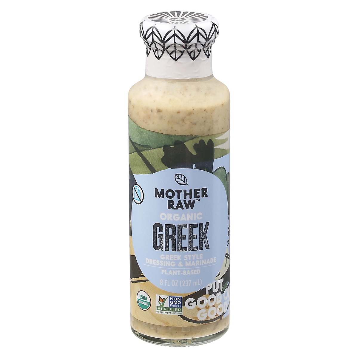 slide 1 of 11, Mother Raw Greek Dressing & Marinade, 8 oz