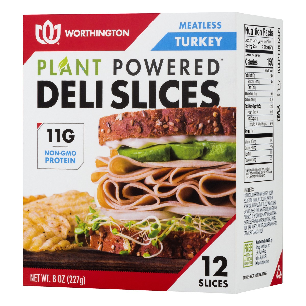 slide 2 of 12, Worthington Meatless Plant Powered Turkey Deli Slices 12.0 ea, 12 ct