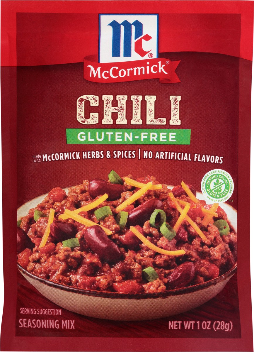 slide 3 of 7, McCormick Chili Seasoning Mix - Gluten Free, 1 oz